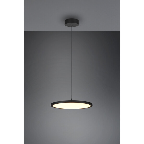HLW LED Dimbare LED Hanglamp 29W - Mat Zwart & Wit, Warm Wit 3000K, Modern Design HLW LED Dimbare LED Hanglamp 29W - Mat Zwart & Wit, Warm Wit 3000K, Modern Design