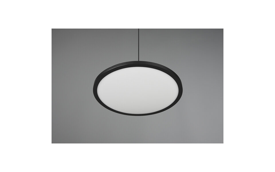 HLW LED Dimbare LED Hanglamp 29W - Mat Zwart & Wit, Warm Wit 3000K, Modern Design