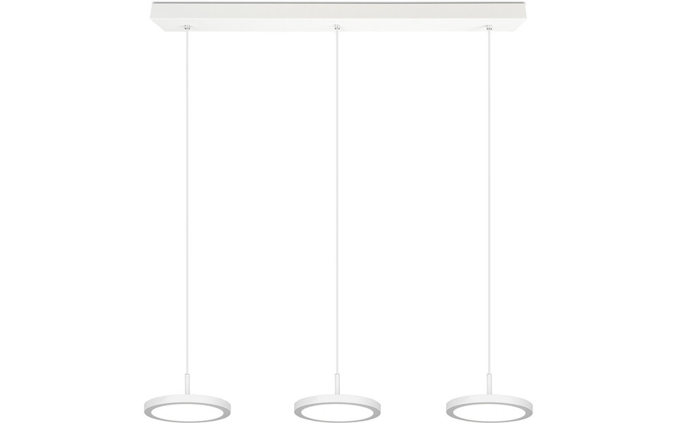 HLW LED Dimbare LED Hanglamp 30W - Mat Wit, Neutraal Wit Licht 4000K, 3-lichts HLW LED Dimbare LED Hanglamp 30W - Mat Wit, Neutraal Wit Licht 4000K, 3-lichts