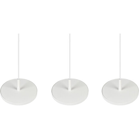 HLW LED Dimbare LED Hanglamp 30W - Mat Wit, Neutraal Wit Licht 4000K, 3-lichts