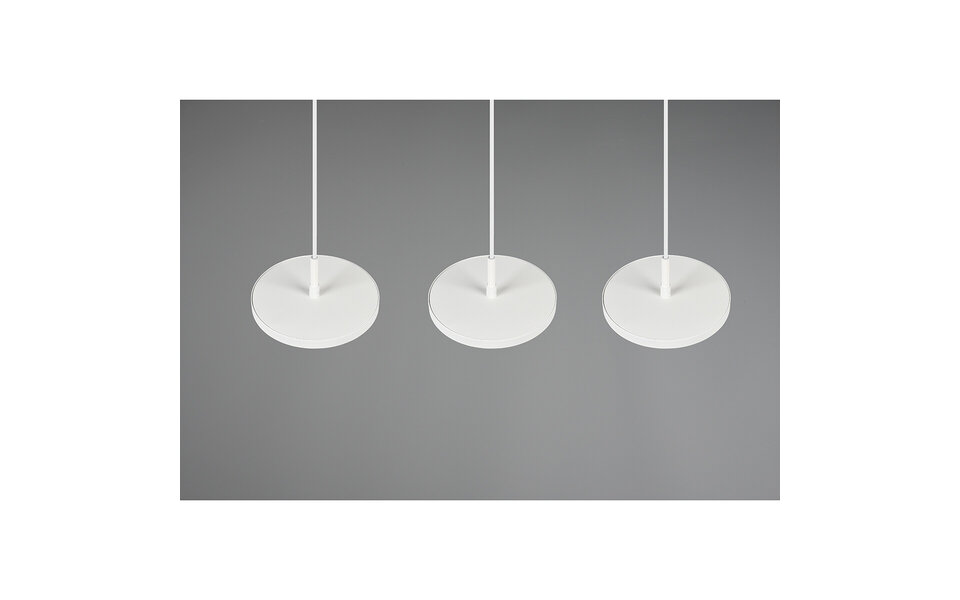 HLW LED Dimbare LED Hanglamp 30W - Mat Wit, Neutraal Wit Licht 4000K, 3-lichts HLW LED Dimbare LED Hanglamp 30W - Mat Wit, Neutraal Wit Licht 4000K, 3-lichts