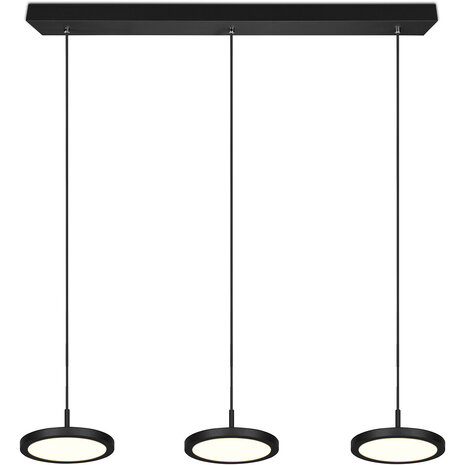 HLW LED Dimbare LED Hanglamp 30W - Zwarte & Witte LED Lamp met Warm Wit Licht HLW LED Dimbare LED Hanglamp 30W - Zwarte & Witte LED Lamp met Warm Wit Licht