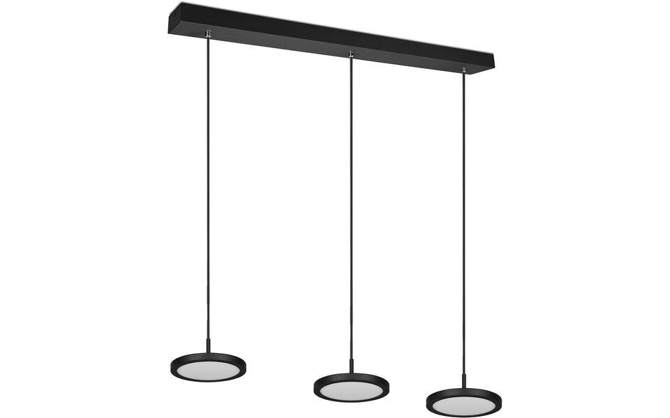 HLW LED Dimbare LED Hanglamp 30W - Zwarte & Witte LED Lamp met Warm Wit Licht