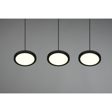 HLW LED Dimbare LED Hanglamp 30W - Zwarte & Witte LED Lamp met Warm Wit Licht HLW LED Dimbare LED Hanglamp 30W - Zwarte & Witte LED Lamp met Warm Wit Licht