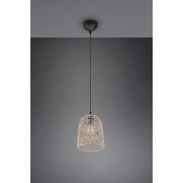 HLW LED LED Hanglamp Hout Trion Lopar - Rond, Bruin, E27 Fitting, 1-lichts HLW LED LED Hanglamp Hout Trion Lopar - Rond, Bruin, E27 Fitting, 1-lichts