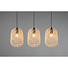 HLW LED LED Hanglamp Hout - 3-lichts LED Lamp Trion Lopar met E27 Fitting, Bruin HLW LED LED Hanglamp Hout - 3-lichts LED Lamp Trion Lopar met E27 Fitting, Bruin