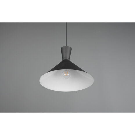 HLW LED LED Hanglamp Trion Ewomi - Mat Zwart Aluminium, Ø35cm, E27 Fitting HLW LED LED Hanglamp Trion Ewomi - Mat Zwart Aluminium, Ø35cm, E27 Fitting