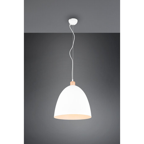 HLW LED Witte LED Hanglamp Trion Jaguar - Mat Wit Aluminium - 60W LED E27