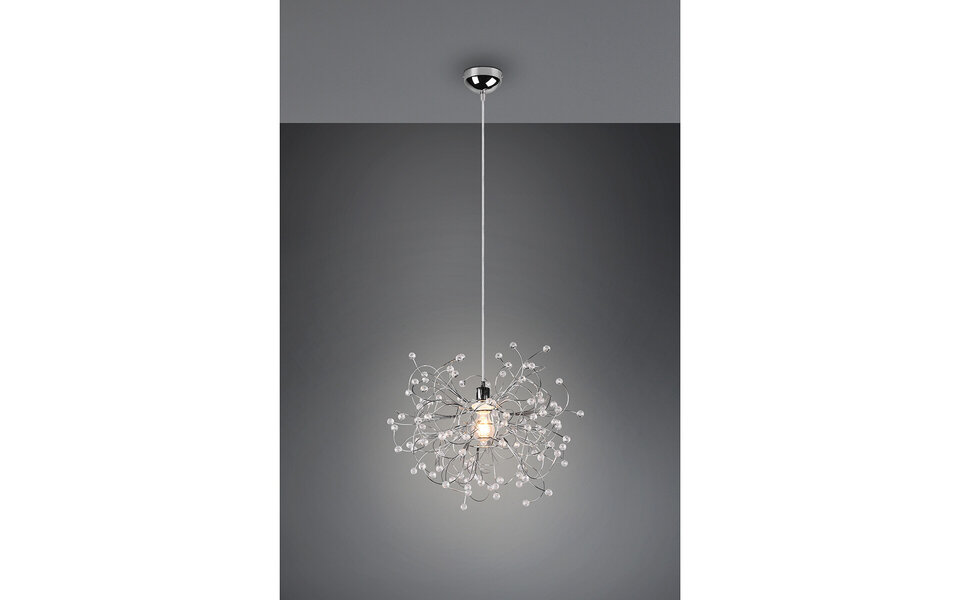 HLW LED LED Hanglamp Trion Guston - Mat Chroom, Aluminium, E27 Fitting, Verstelbaar