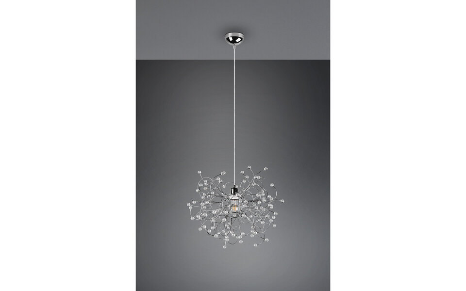 HLW LED LED Hanglamp Trion Guston - Mat Chroom, Aluminium, E27 Fitting, Verstelbaar