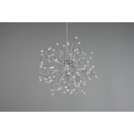 HLW LED LED Hanglamp Trion Guston - Mat Chroom, Aluminium, E27 Fitting, Verstelbaar