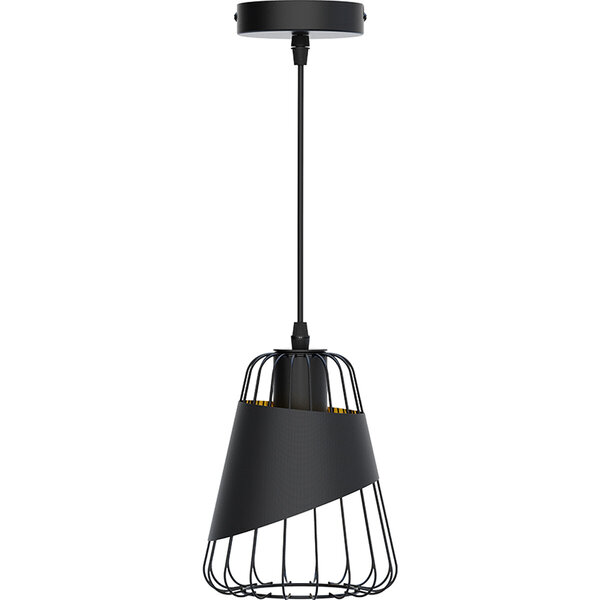 HLW LED Klassieke LED Hanglamp Aigi Pendin - Zwarte LED Lamp met E27 Fitting & Aluminium Frame