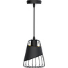 HLW LED Klassieke LED Hanglamp Aigi Pendin - Zwarte LED Lamp met E27 Fitting & Aluminium Frame