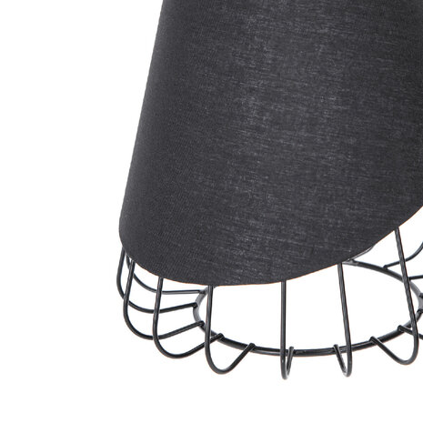 HLW LED Klassieke LED Hanglamp Aigi Pendin - Zwarte LED Lamp met E27 Fitting & Aluminium Frame