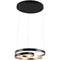 Metalen Dimbare LED Hanglamp 68W - Zwart, Wit & Goud - Warm Wit 3000K