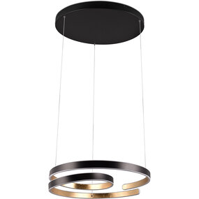 Dimbare LED Hanglamp 68W - Zwart, Wit & Goud - Warm Wit Dimbare LED Hanglamp 68W - Zwart, Wit & Goud - Warm Wit