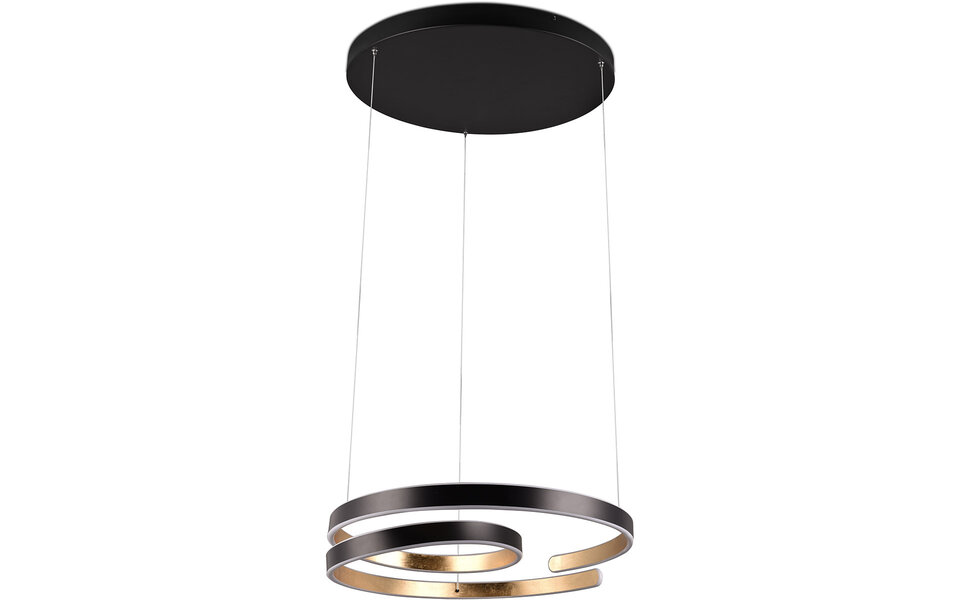 HLW LED Metalen Dimbare LED Hanglamp 68W - Zwart, Wit & Goud - Warm Wit 3000K