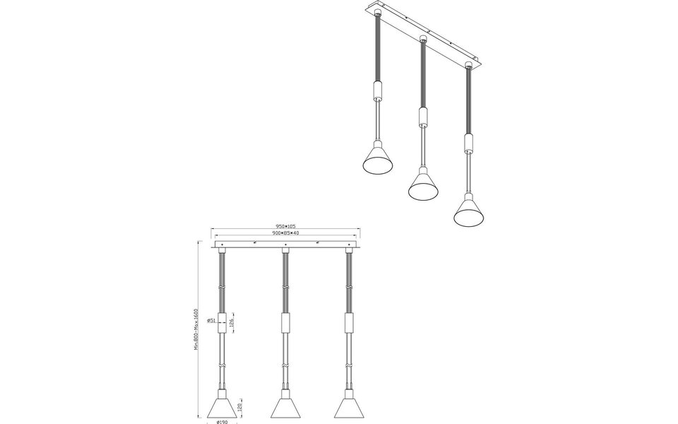 HLW LED LED Hanglamp Trion Stey - Metalen LED Hanglamp met Glas en 3 Lichtpunten HLW LED LED Hanglamp Trion Stey - Metalen LED Hanglamp met Glas en 3 Lichtpunten