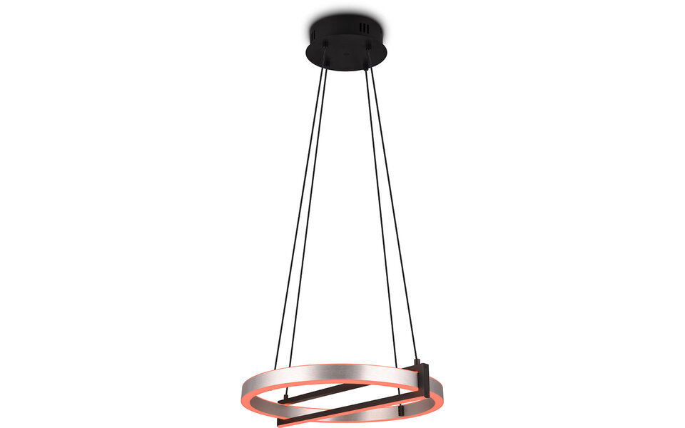 HLW LED Trion Tompie Dimbare LED Hanglamp 55W - Metalen Rond Design, Aanpasbare Kleur HLW LED Trion Tompie Dimbare LED Hanglamp 55W - Metalen Rond Design, Aanpasbare Kleur