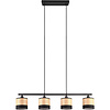 LED Hanglamp Trion Lazo - Metalen Zwarte 4-lichts E14
