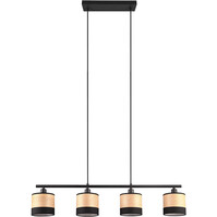 LED Hanglamp Trion Lazo - Metalen Zwarte 4-lichts E14