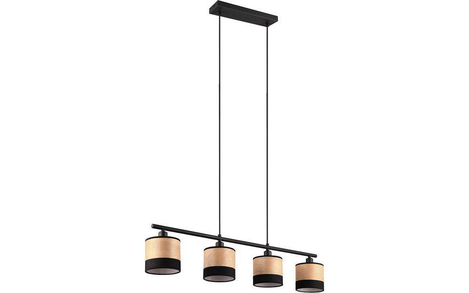 HLW LED Moderne Metalen Zwarte LED Hanglamp Trion Lazo - 4-lichts E14 Verstelbaar