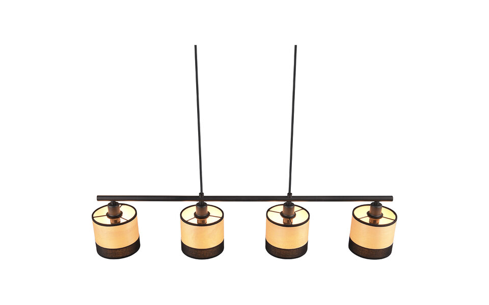 HLW LED Moderne Metalen Zwarte LED Hanglamp Trion Lazo - 4-lichts E14 Verstelbaar