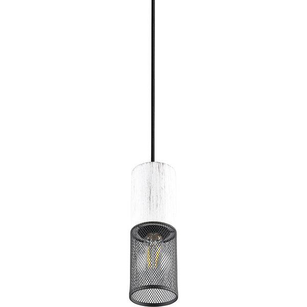 HLW LED Trion Josh Metalen LED Hanglamp - Zwart Wit, E27 Fitting, 1-Lichts LED Lamp