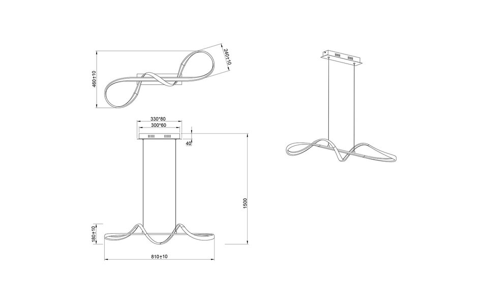 HLW LED Elegante Dimbare Metalen LED Hanglamp 37W - Witte LED Lamp met Natuurlijk Wit Licht
