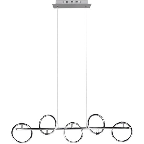 HLW LED Witte Metalen LED Hanglamp Trion Arko - 5 Draaibare Lichtpunten, 4W LED Warm Wit HLW LED Witte Metalen LED Hanglamp Trion Arko - 5 Draaibare Lichtpunten, 4W LED Warm Wit