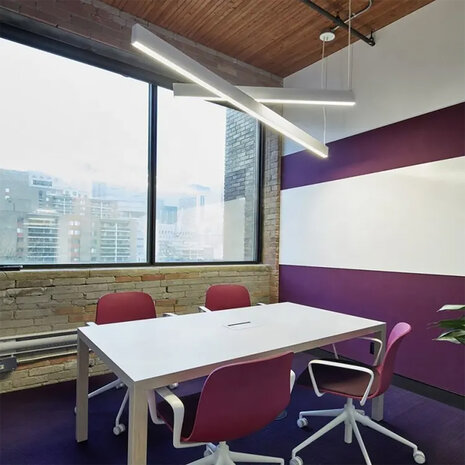 HLW LED Lineaire Witte LED Hanglamp 40W - Warm Wit 3000K, 120cm Lichtopbrengst