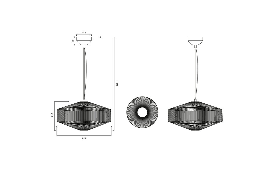 HLW LED Metalen LED Hanglamp Trion Silka - Witte LED lamp 61cm, verstelbaar & energiezuinig