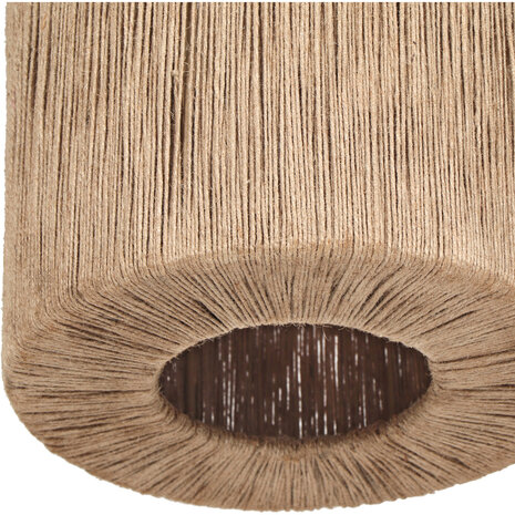 HLW LED LED Hanglamp Trion Alisa - 4-lichts Rechthoekige LED lamp met jute lampenkappen