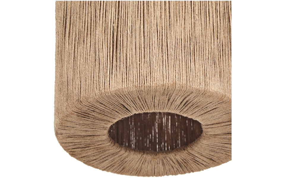 HLW LED LED Hanglamp Trion Alisa - 4-lichts Rechthoekige LED lamp met jute lampenkappen