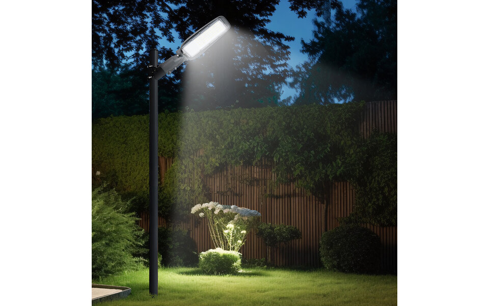 Velvalux Velvalux Lumeno 50W Waterdichte Witte LED Straatlamp - Neutraal Wit, Flikkervrij & IK08