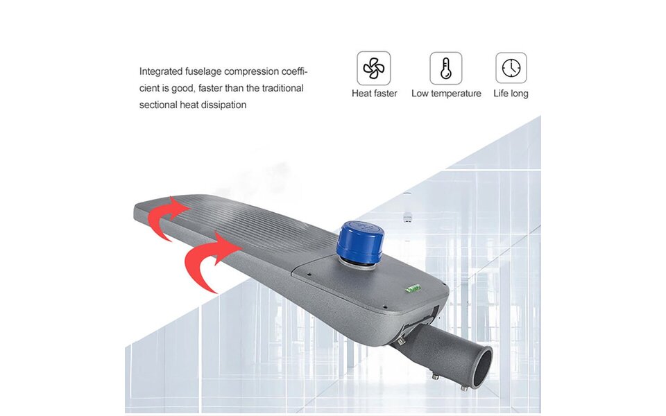 HLW LED Waterdichte LED Straatlamp met Sensor - 60W Neutraal Wit - IP66 & OSRAM Driver