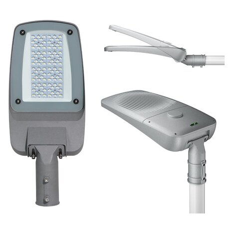 HLW LED Waterdichte LED Straatlamp met Sensor - 60W Neutraal Wit - IP66 & OSRAM Driver
