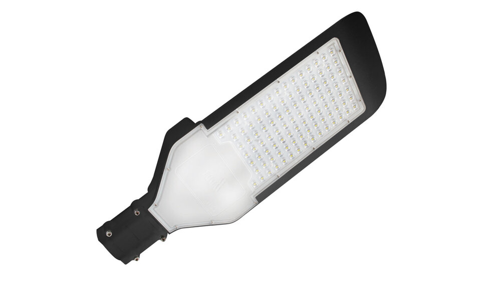 HLW LED Waterdichte 100W Aluminium LED Straatlamp in Mat Zwart - Helder Koud Wit