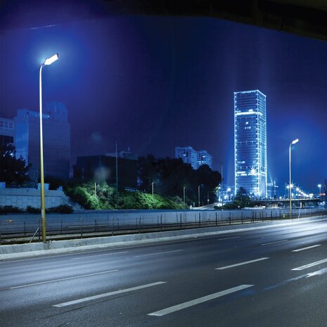 HLW LED Waterdichte 200W LED Straatlamp - Aluminium, Mat Zwart & Wit Licht