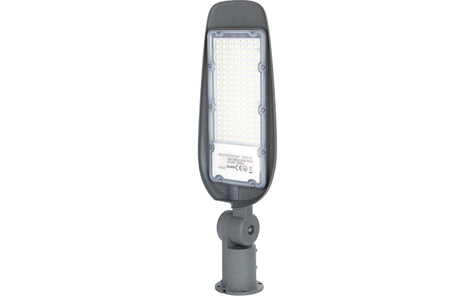 HLW LED Waterdichte 100W Aluminium LED Straatlamp - Mat Grijs, Daglicht Wit 6500K