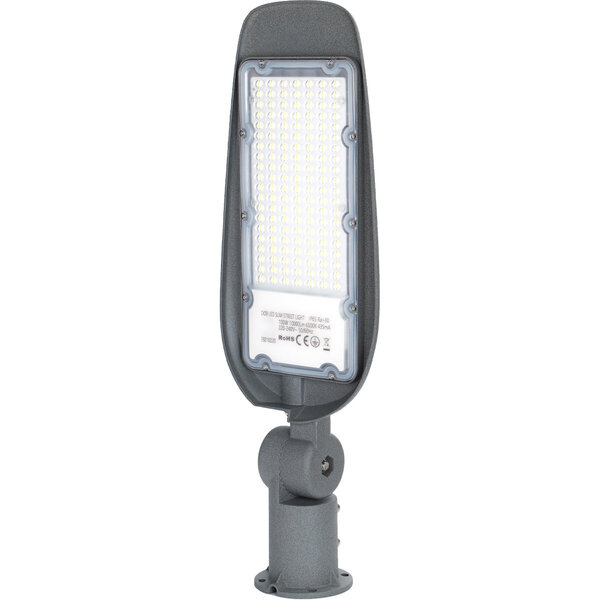 HLW LED Waterdichte 100W Aluminium LED Straatlamp - Mat Grijs, Daglicht Wit 6500K