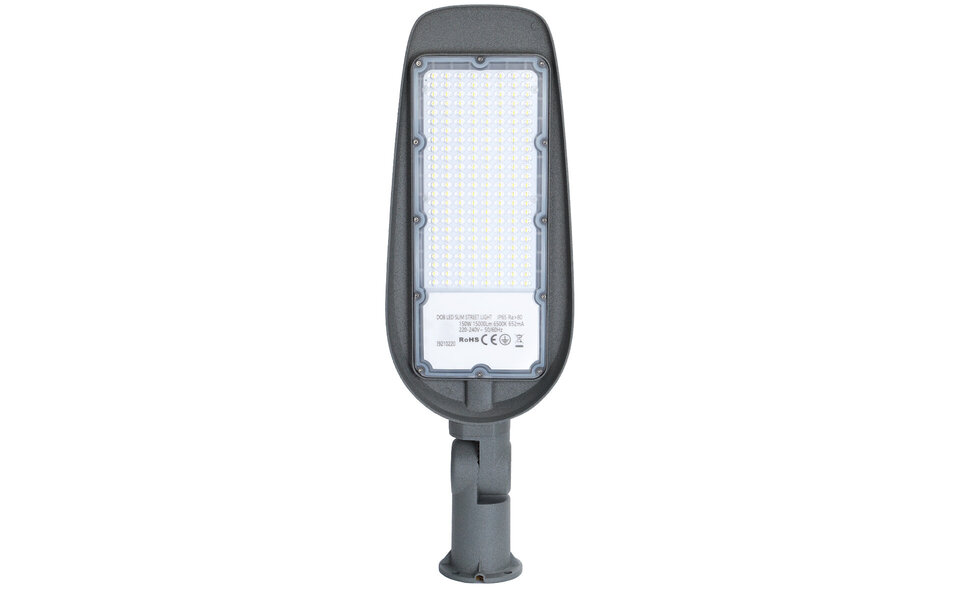 HLW LED Waterdichte 150W LED Straatlamp - Aluminium Mat Grijs, Helder Daglicht Wit 6500K