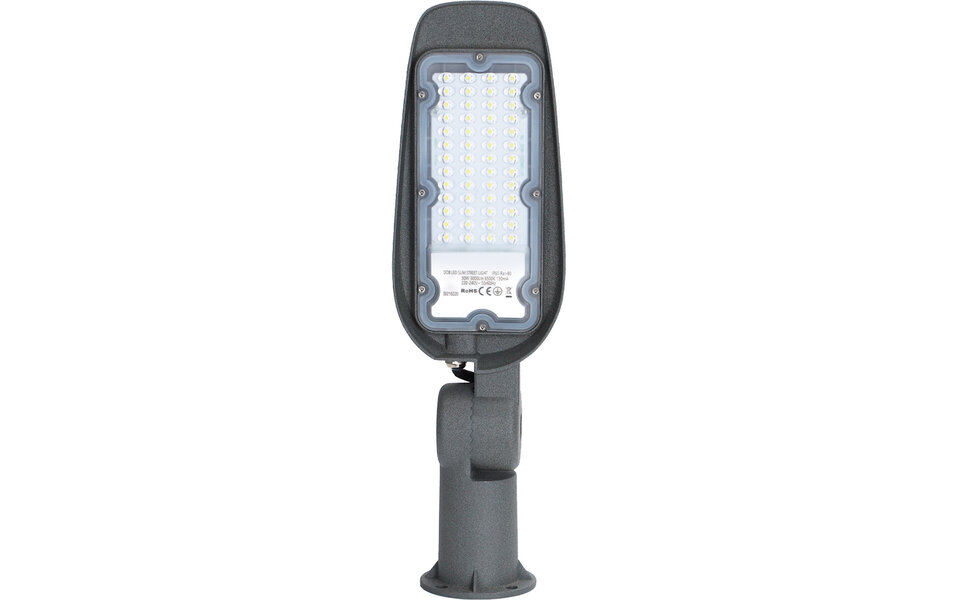 HLW LED Waterdichte 30W Aluminium LED Straatlamp - Mat Grijs & Witte Daglicht Wit