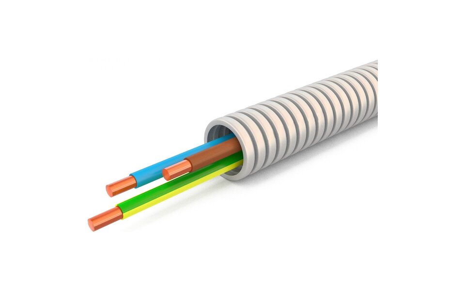 HLW LED Voorbedrade flexibele buis 100m 3x2,5mm² 16mm halogeenvrij