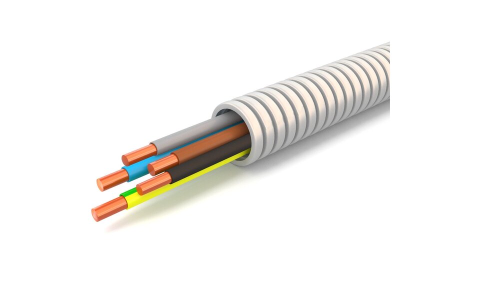 HLW LED Flexibele 5-aderige LED stroomkabel 100m 2,5mm² Halogeenvrij