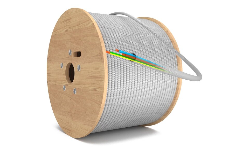 HLW LED 3-aderige 2,5 mm² kabelhaspel 400 m — Halogeenvrij voor LED