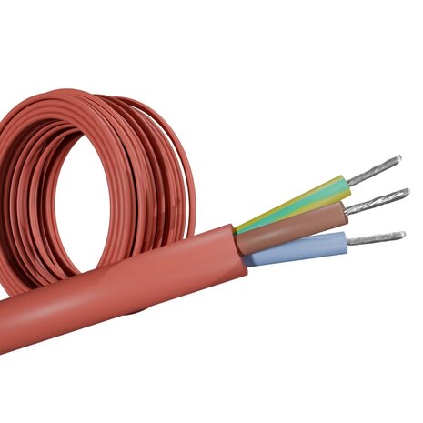 HLW LED SIHF siliconenkabel 3x0,75mm² 100m Rood hittebestendig