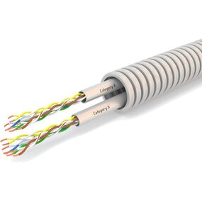 Flexibele CAT6 buis 20mm - Voorbedraad 100m, KEMA-keur