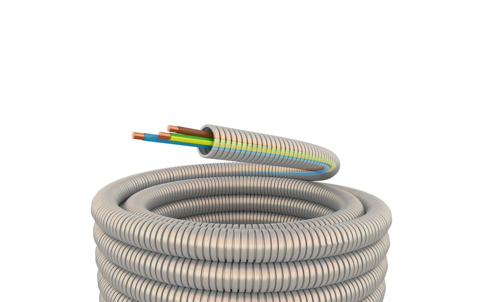 HLW LED Voorbedrade flexbuis 16mm 50m - 3-ader 2,5 mm²