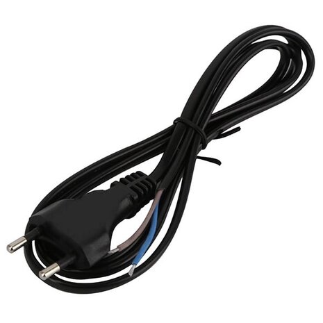 HLW LED Voedingskabel 1,5 m Zwart – Europlug (C7) 220V 10A LED